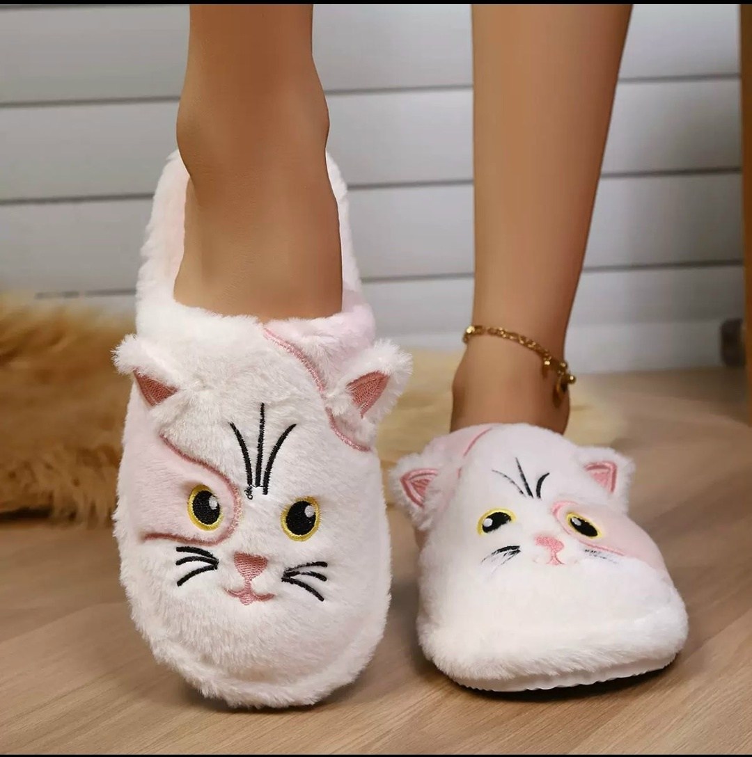 женские хлопковые тапочки с изображением кота,cat slippers женские легкие пушистые домашние тапочки,женские домашние тапочки,домашние тапочки теплые,домашние тапочки