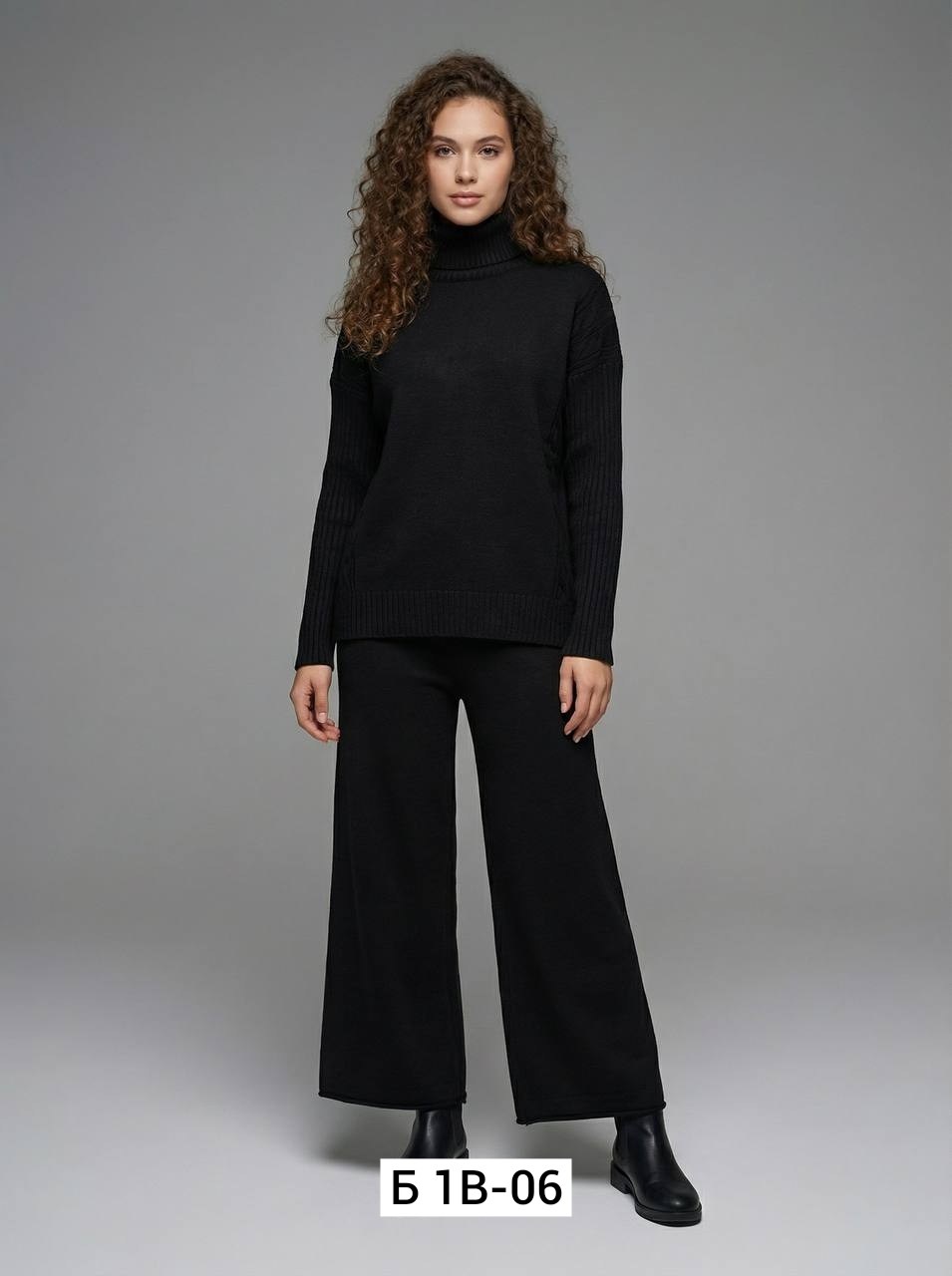 женский кашемировый костюм с широкими брюками и свитером,теплый вязаный костюм двойка брючный louvella,женский трикотажный костюм,женский костюм,кашемировый костюм женский