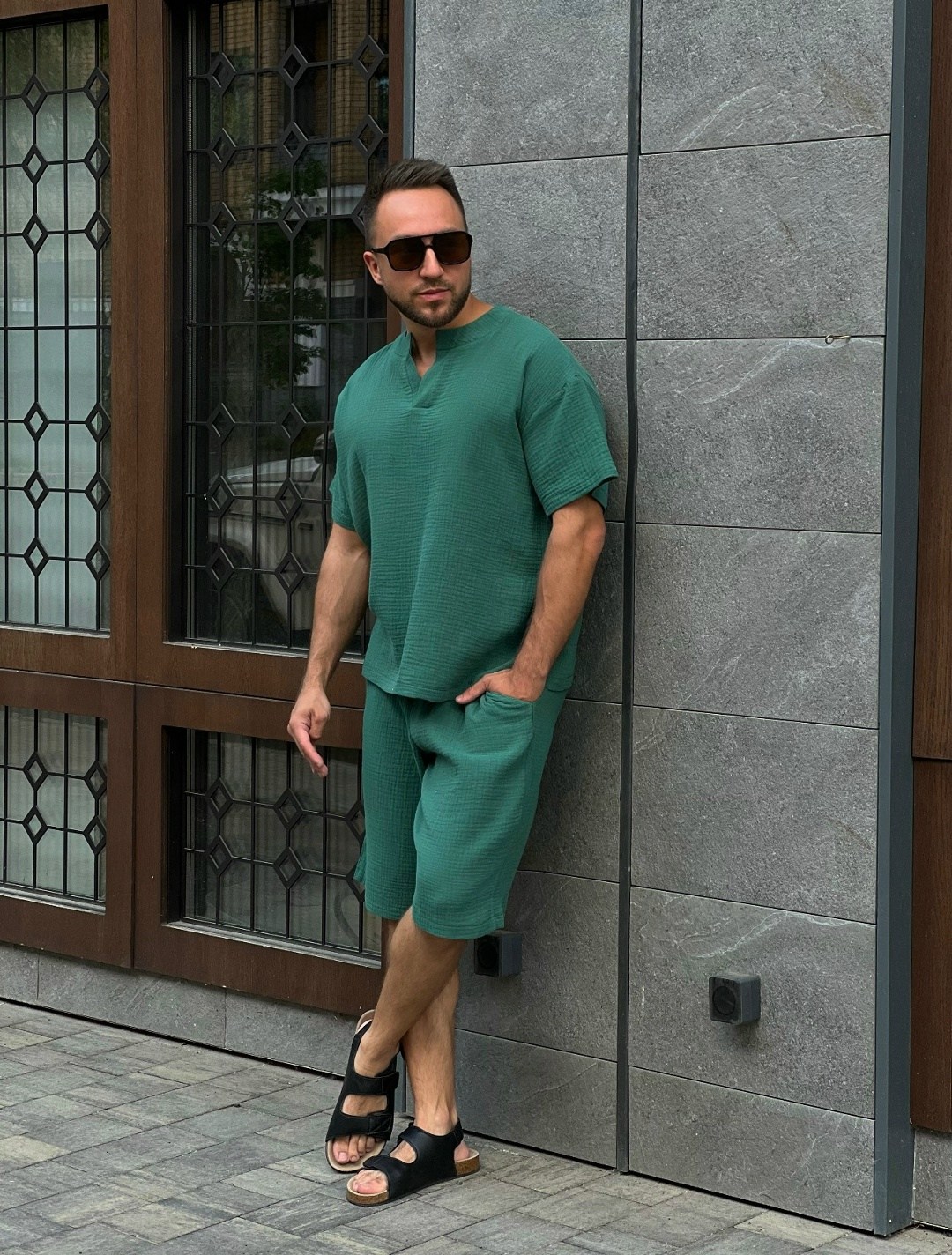 костюм мужской с шортами,мужские летние костюмы,повседневный костюм,костюм летний рубашка и шорты,костюм мужской