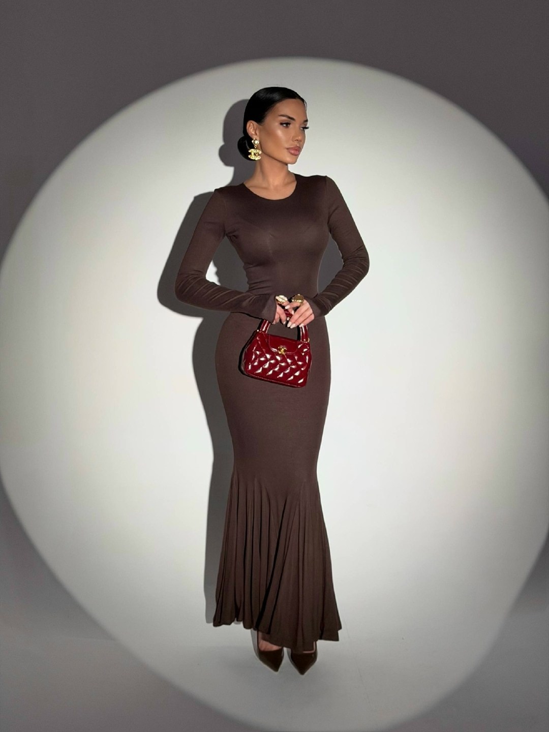 платье миди из трикотажа каприе синий,элегантные платья,платье вечернее,длинное платье,платье