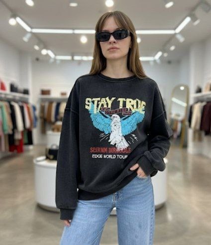 серый свитшот,повседневный свитшот,свитшот женская,толстовка оверсайз,свитшот толстовка