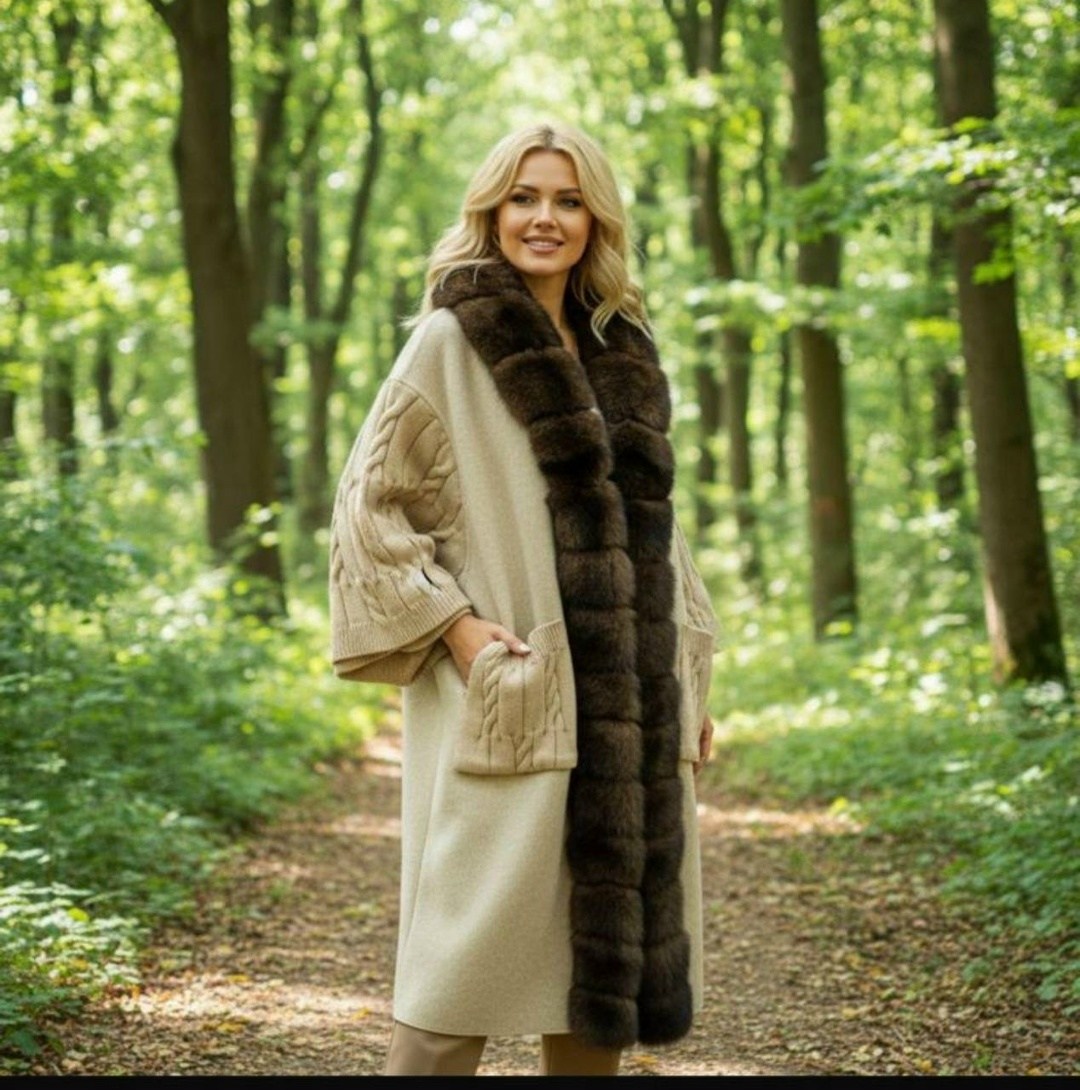 пальто с соболем,кашемировое пальто с соболем,пальто с мехом,пальто с мехом соболя,пальто с меховыми рукавами