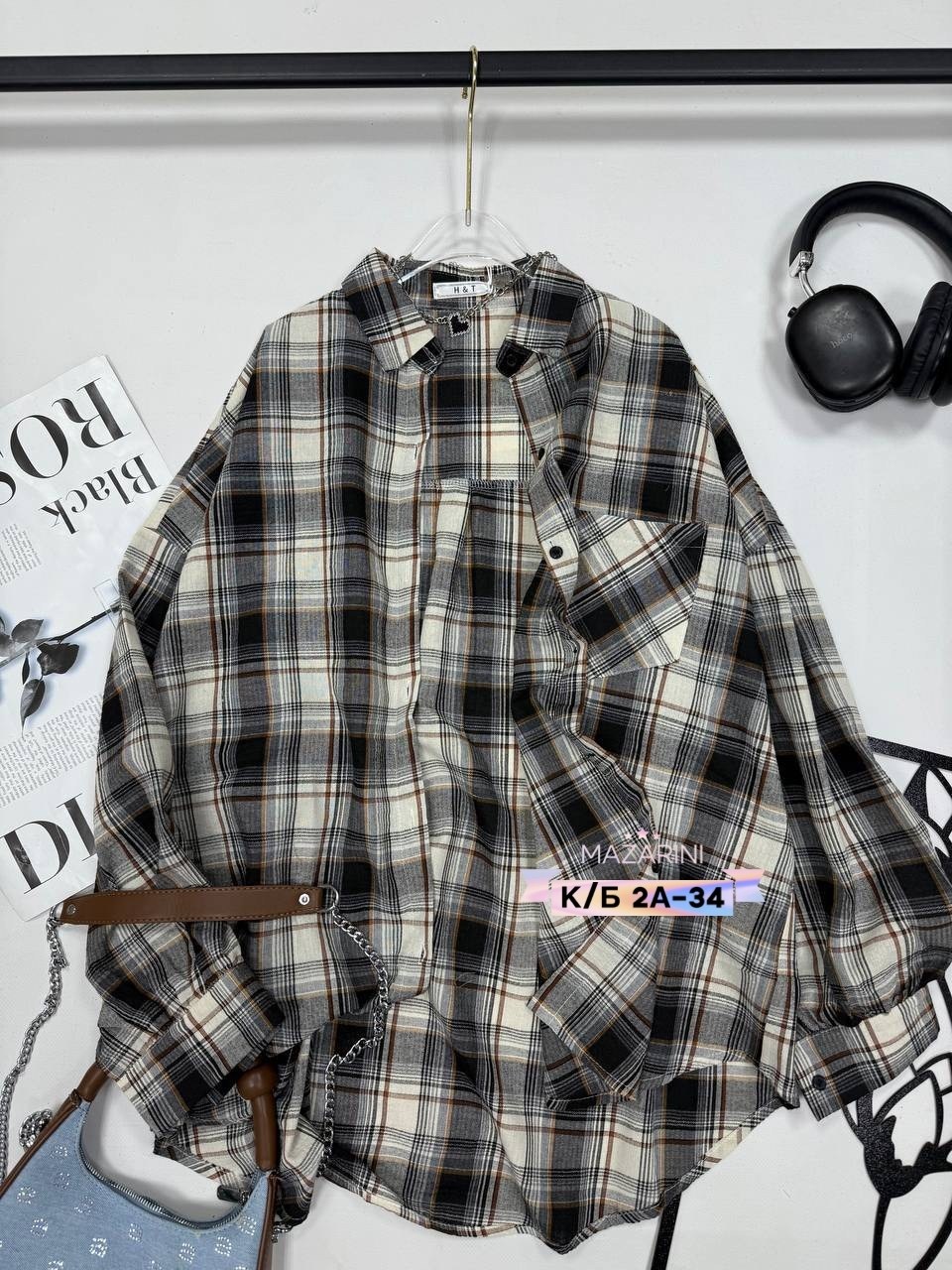 рубашка в клетку женская,рубашка женская 7007 "клетка № 4",рубашка классическая в клетку оверсайз la fashion,рубашка женская 7007 клетка,клетчатая женская рубашка