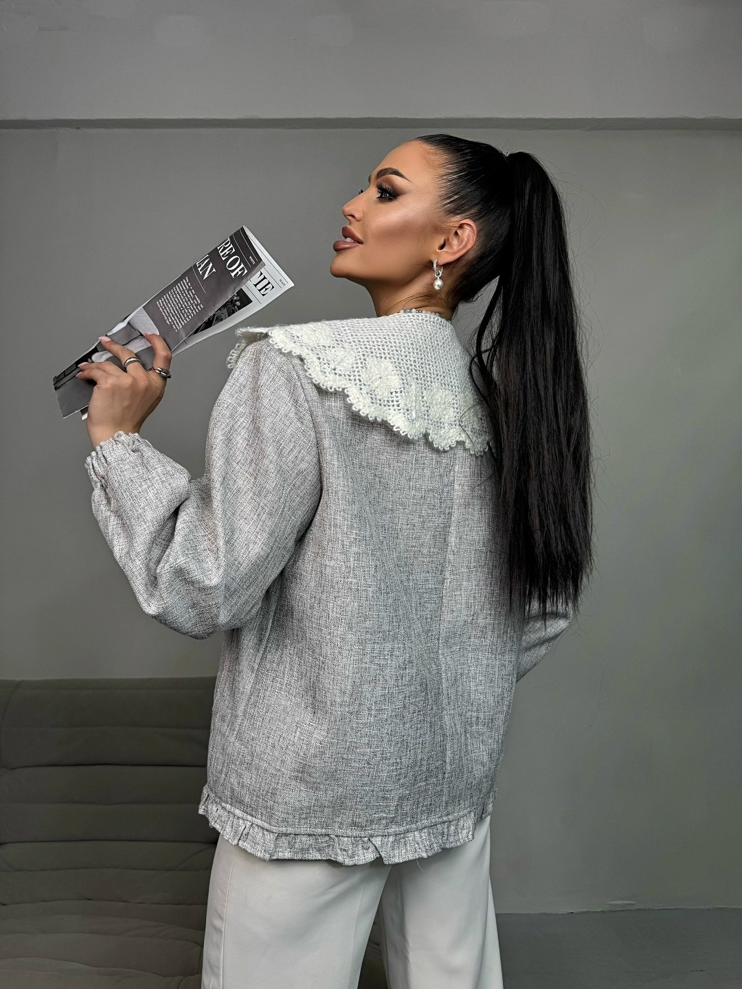 женская кофта,кардиган,трикотажная кофта с кружевом,кардиган женский,жакет твидовый