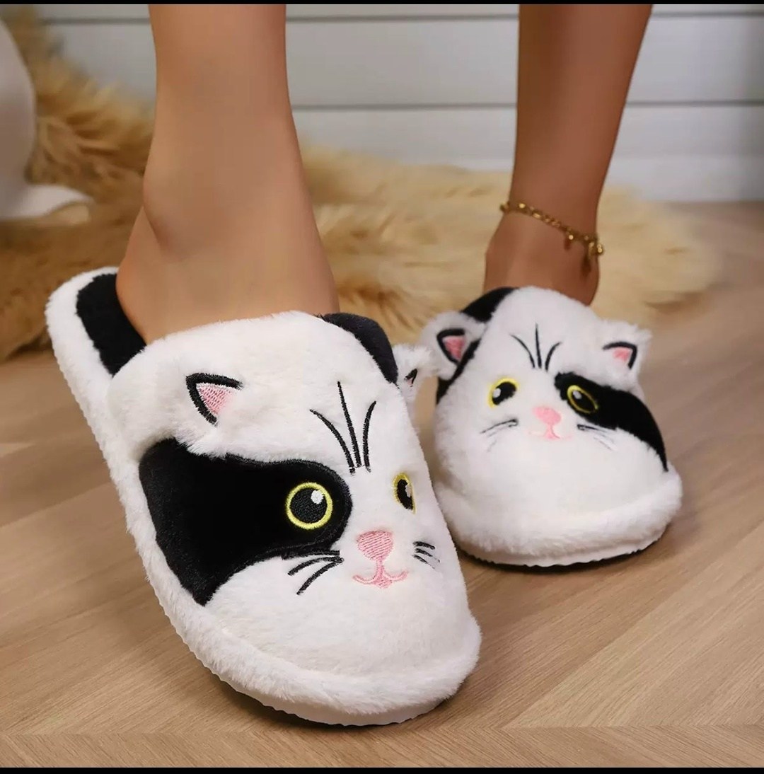 женские хлопковые тапочки с изображением кота,cat slippers женские легкие пушистые домашние тапочки,женские домашние тапочки,домашние тапочки теплые,домашние тапочки