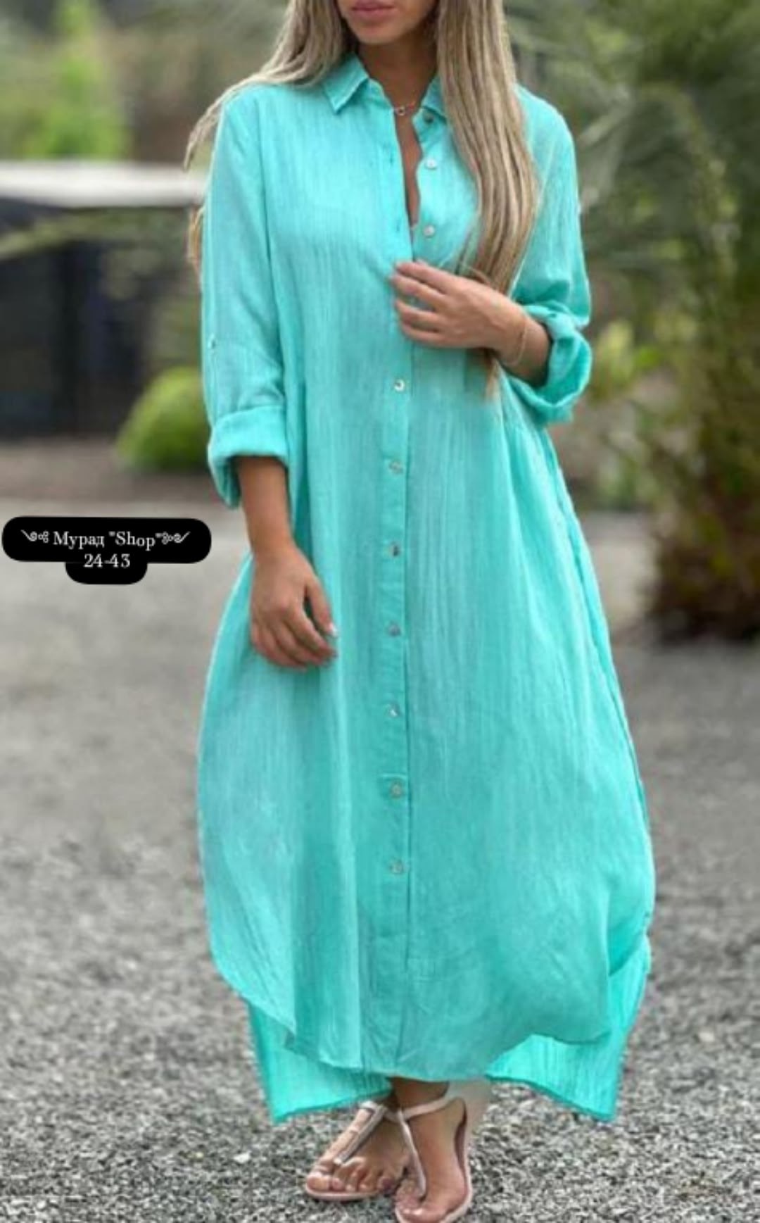 женское длинное платье-рубашка из хлопка и льна,длинное платье рубашка,летнее платье рубашка длинное,платье-рубашка на пуговицах длинное свободное светло-синее,женское платье рубашка