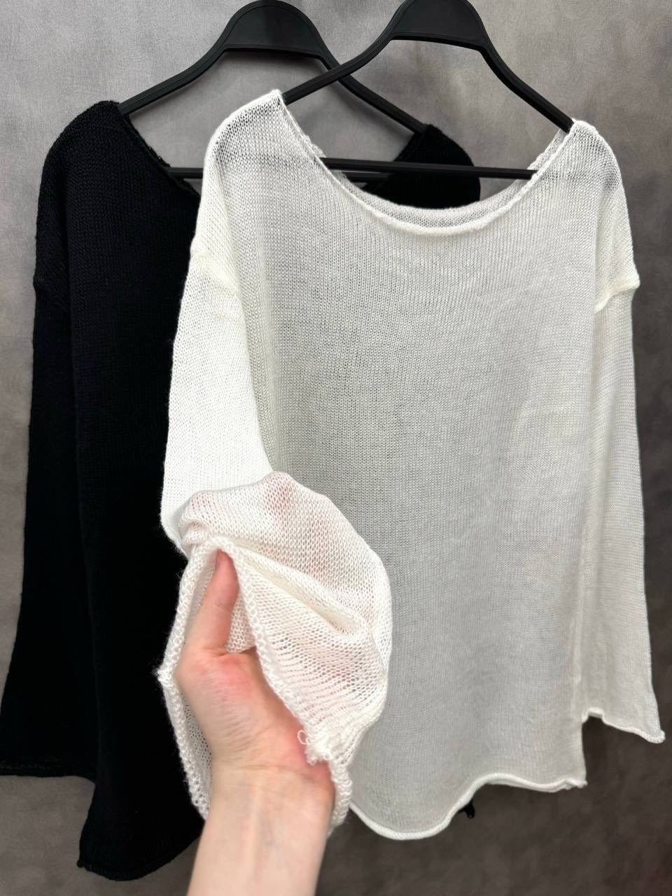 свитер паутинка,свитер тонкий паутинка оверсайз,свитер паутинка ellevibe,женский свитер с вырезами,свитер паутинка ellevibe 496870052