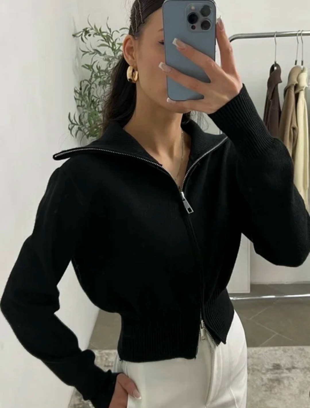 трикотажный свитер,свитер с воротником,кофта женская,женский трикотажный свитер,свитер с воротником поло