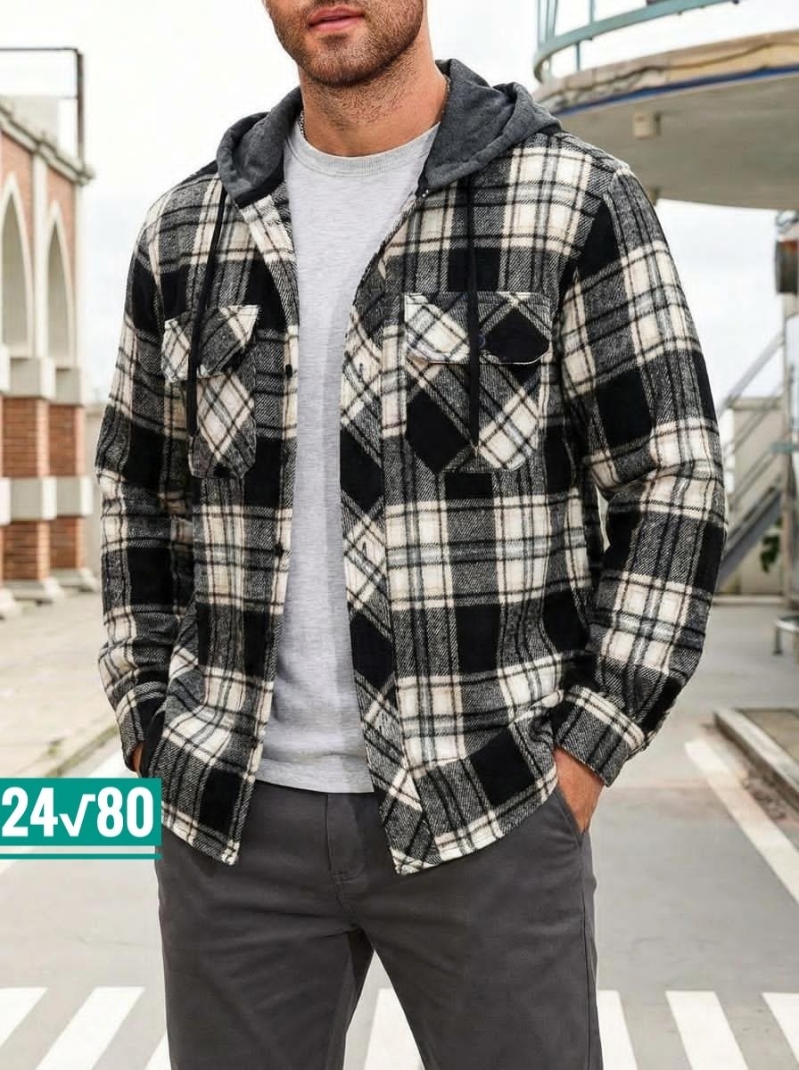 рубашка с капюшоном,рубашка мужская с капюшоном,рубашка мужская,мужская клетчатая рубашка,рубашки в клетку мужские