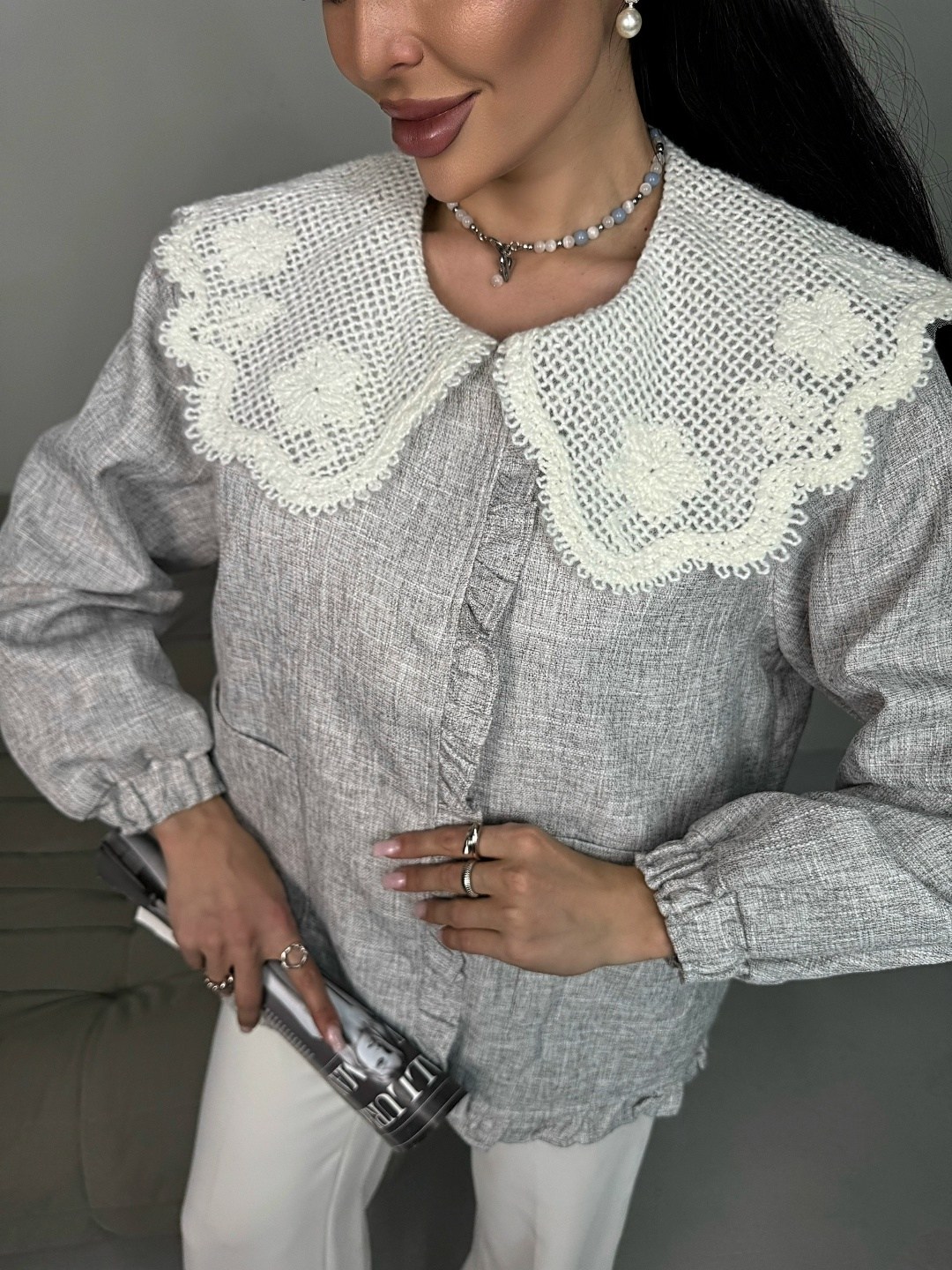 женская кофта,кардиган,трикотажная кофта с кружевом,кардиган женский,жакет твидовый