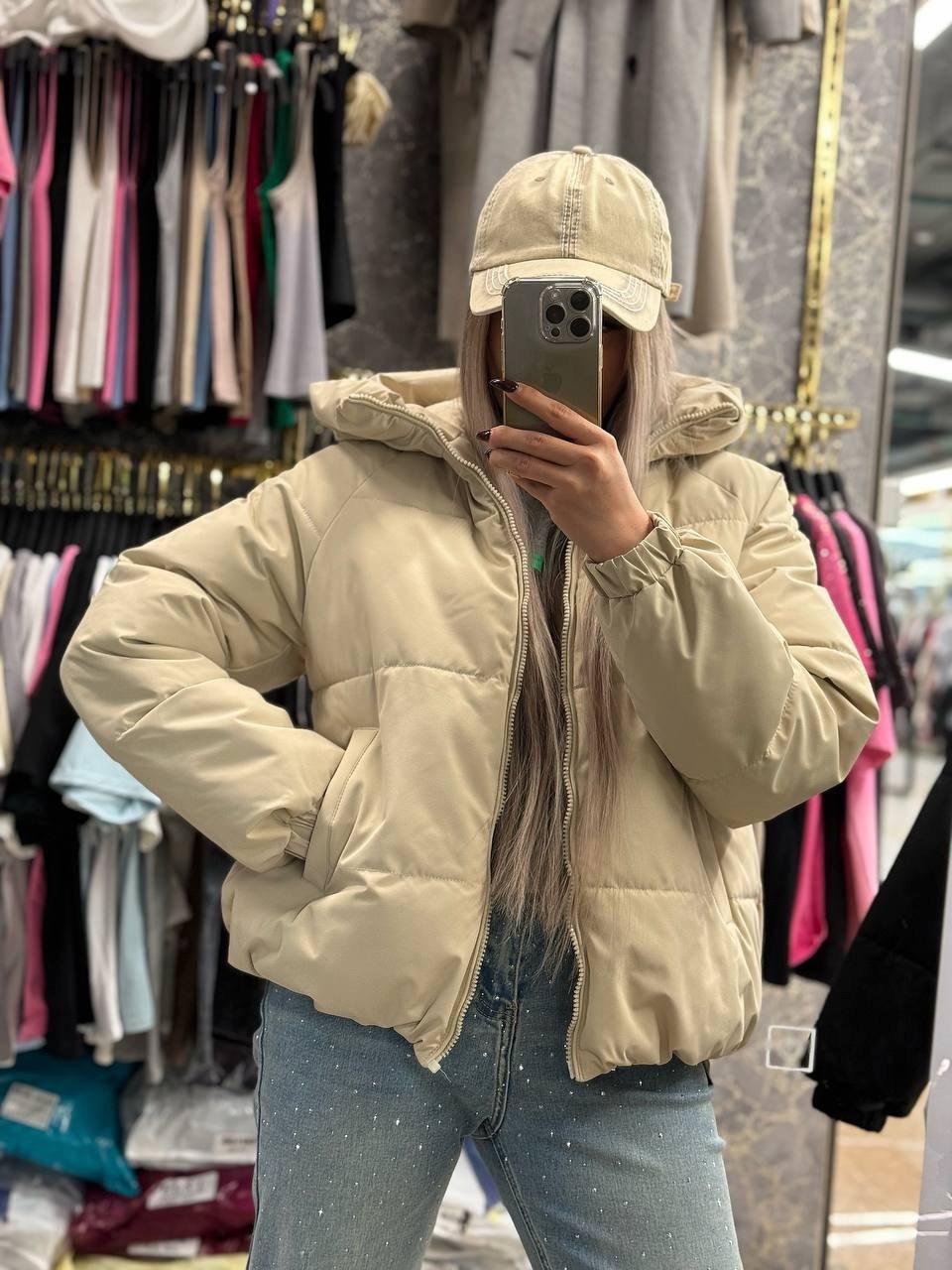 куртка женская,куртка весенняя короткая с капюшоном из экокожи,куртка женская бежевая,женская демисезонная куртка,куртка женская из эко.-кожи