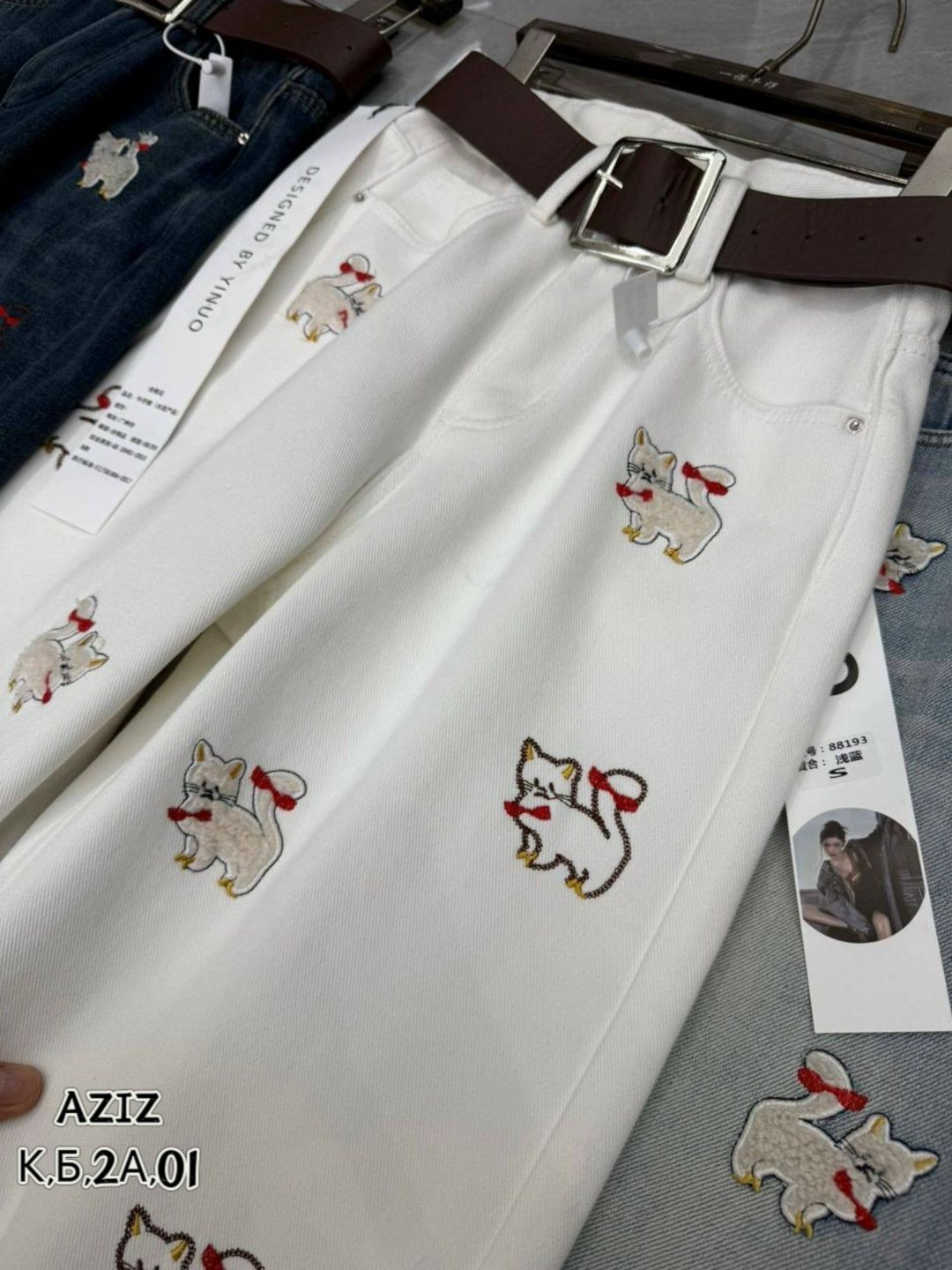 джинсы женские с вышивкой,джинсы с вышивкой,широкие брюки джинсы кореан стайл,женские джинсовые брюки с вышивкой,женский джинсы