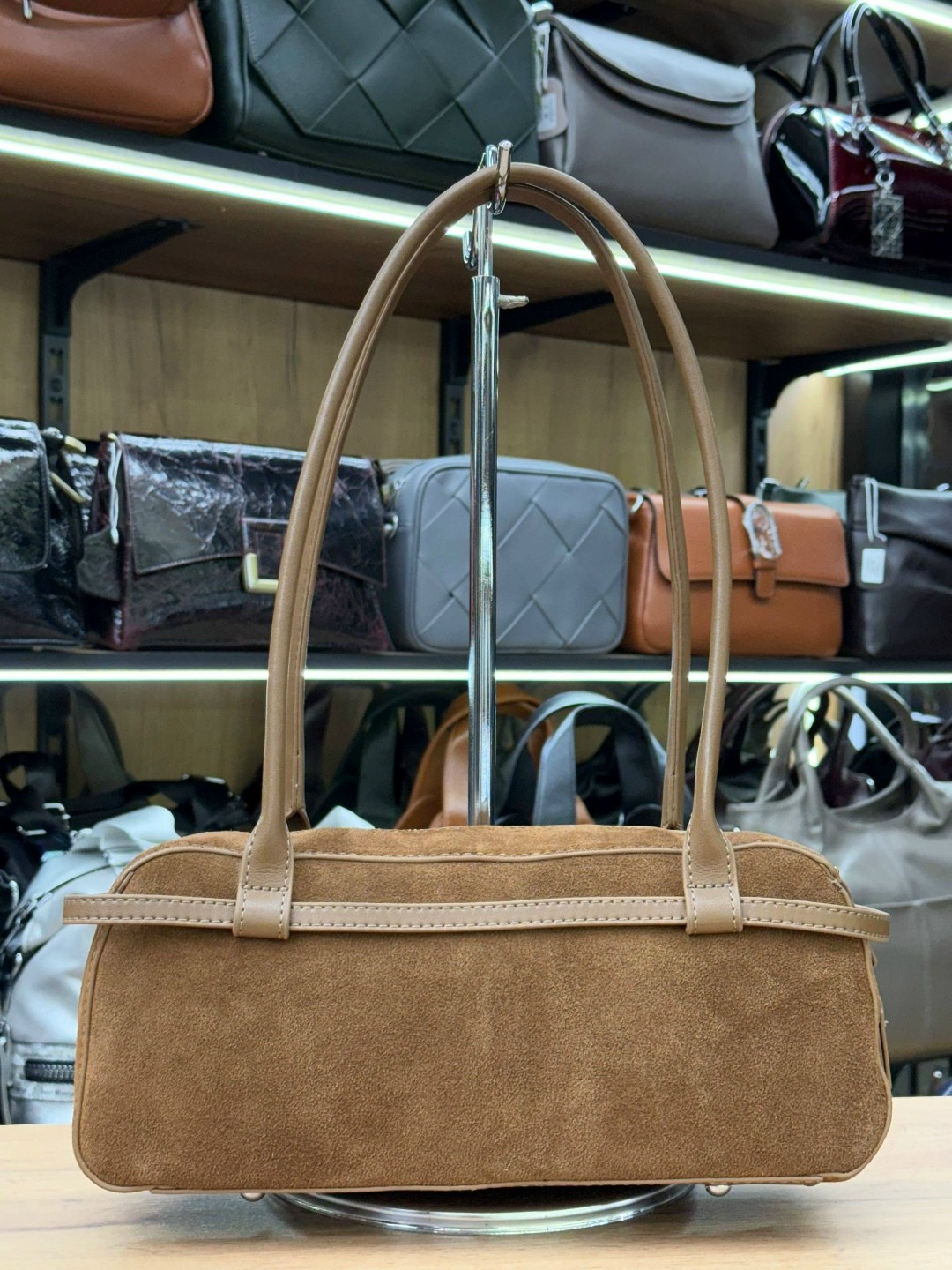 замшевая сумка,сумка,сумка женская на плечо замшевая коричневая poleno,сумка женская,сумка женская нат/кожа+нат/замша gu 137-990180 коричневый