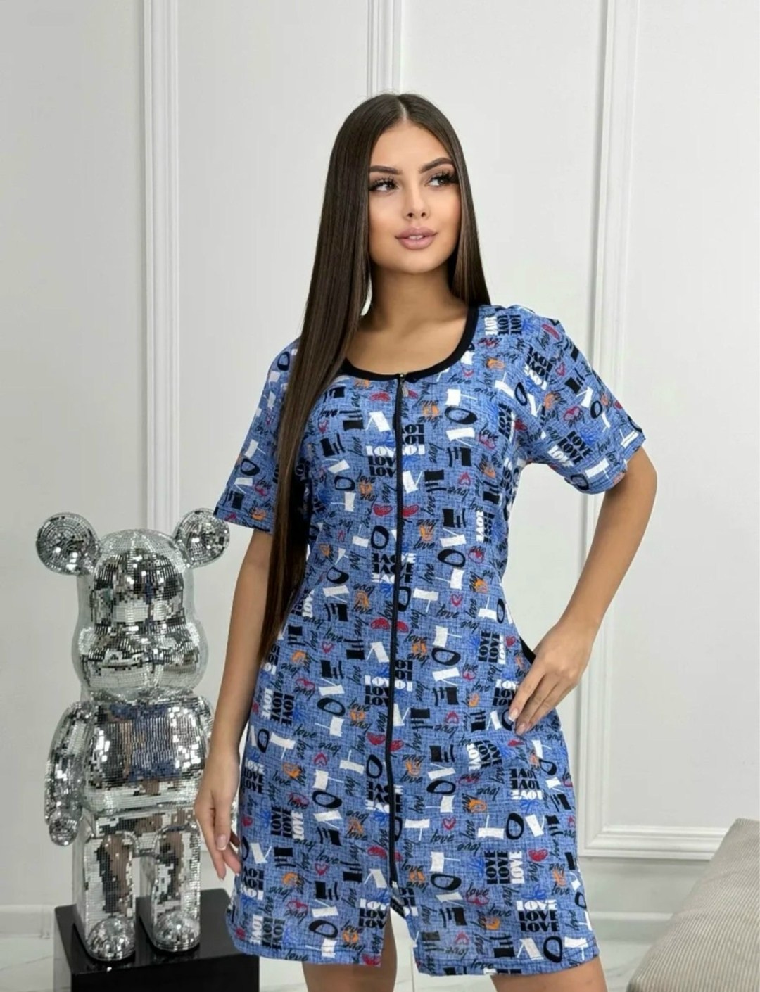 халат женский,халат женский домашний,халат женский домашний на молнии,халат домашние,халат женский домашняя одежда