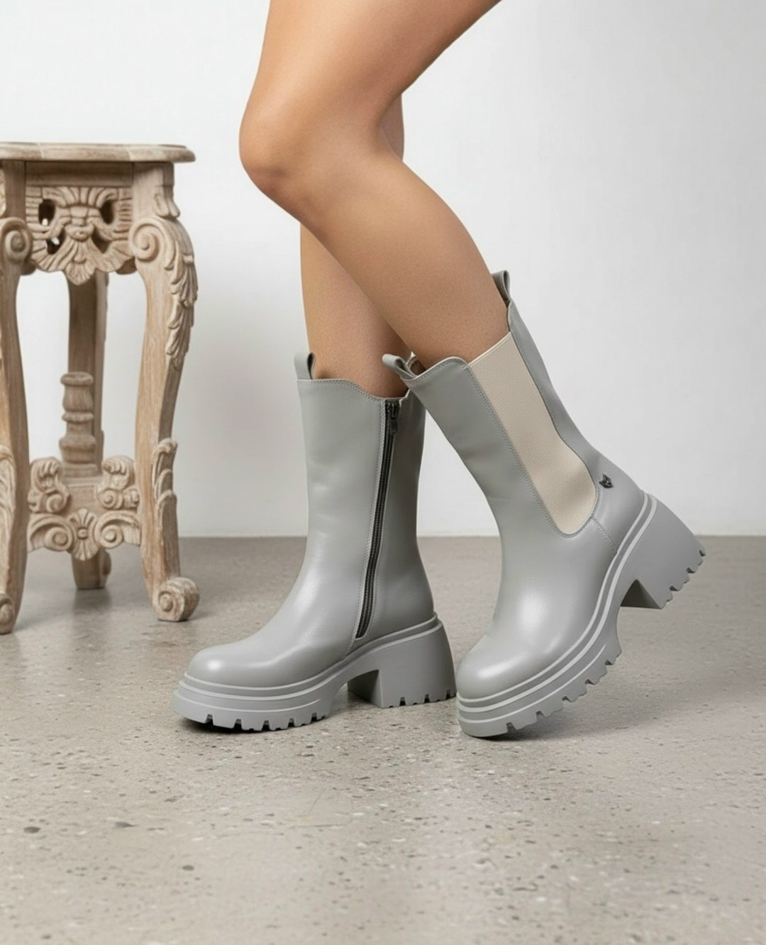 полусапоги,женская ,женские ботинки,модели ботинок,серые ботинки