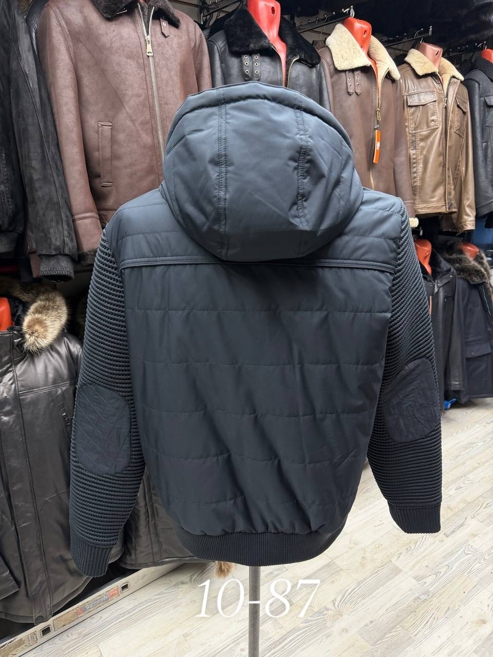 мужская зимняя куртка,мужские куртки,куртка,мужская куртка демисезонная,куртка демисезонная мужская с вязаными рукавами hugo boss