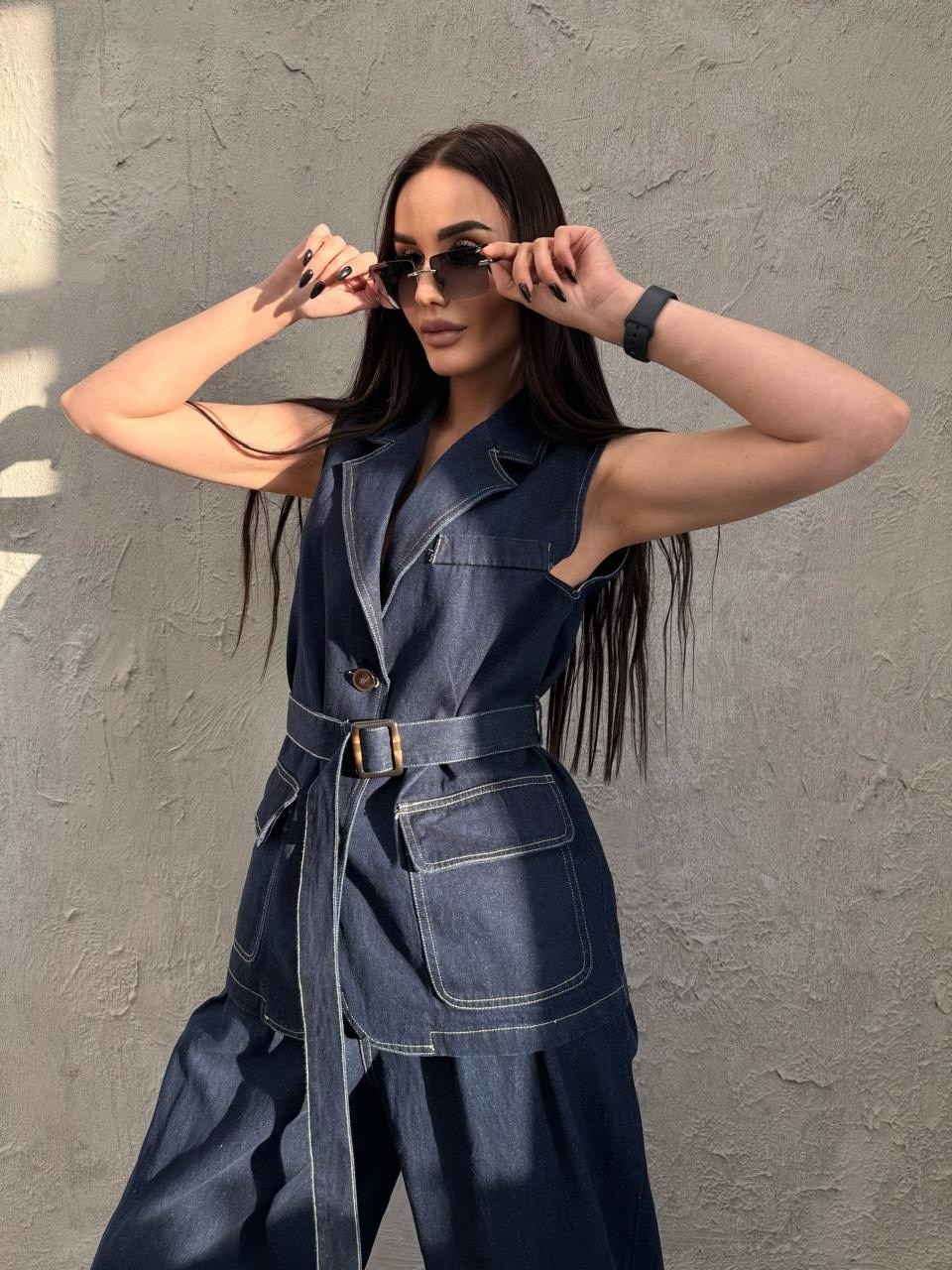 стильные костюмы,костюм джинсовый,джинсовые костюмы женские,жилетка джинсовая,женский костюм