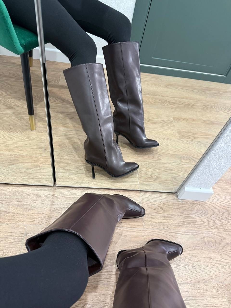 сапоги трубы на каблуке,сапоги женские,сапоги на каблуке,сапоги кожаные на шпильке демисезонные teetspace,сапоги трубы