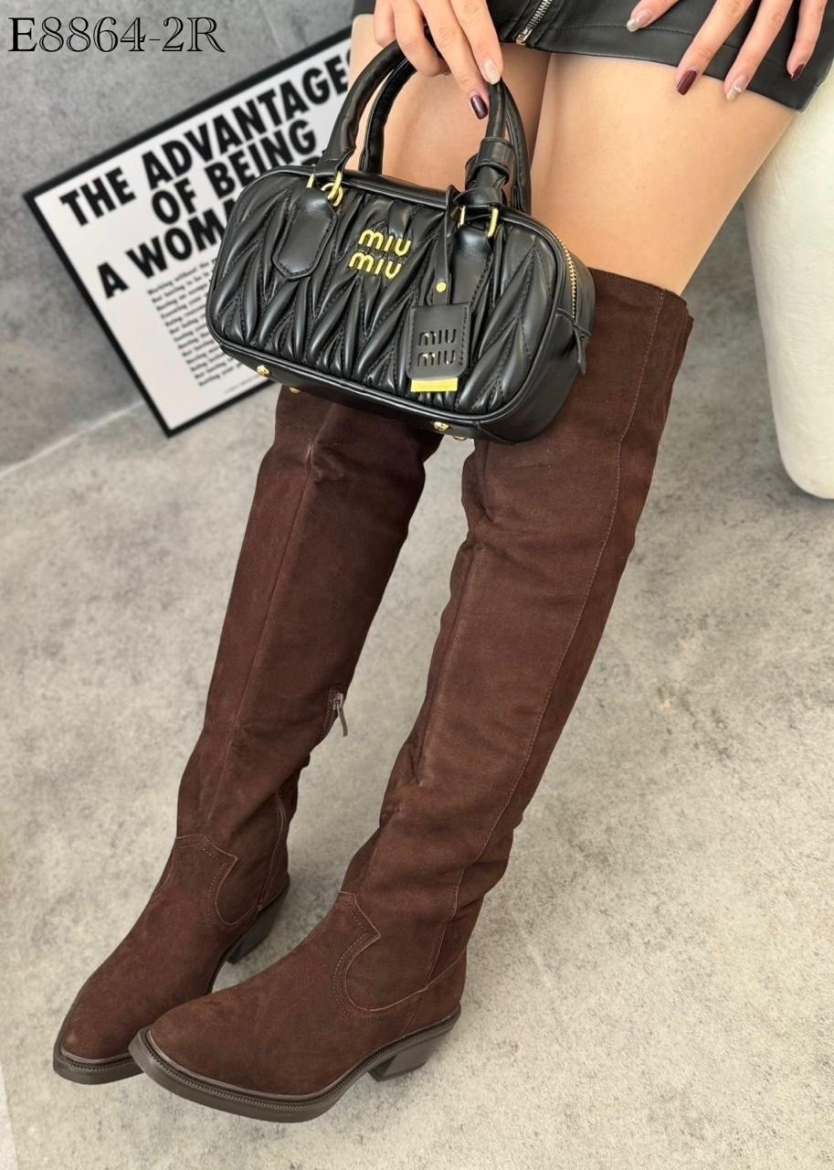 сапоги замшевые,сапоги женские,сапоги казаки женские натуральная замша коричневый,замшевые сапоги эллос,сапоги