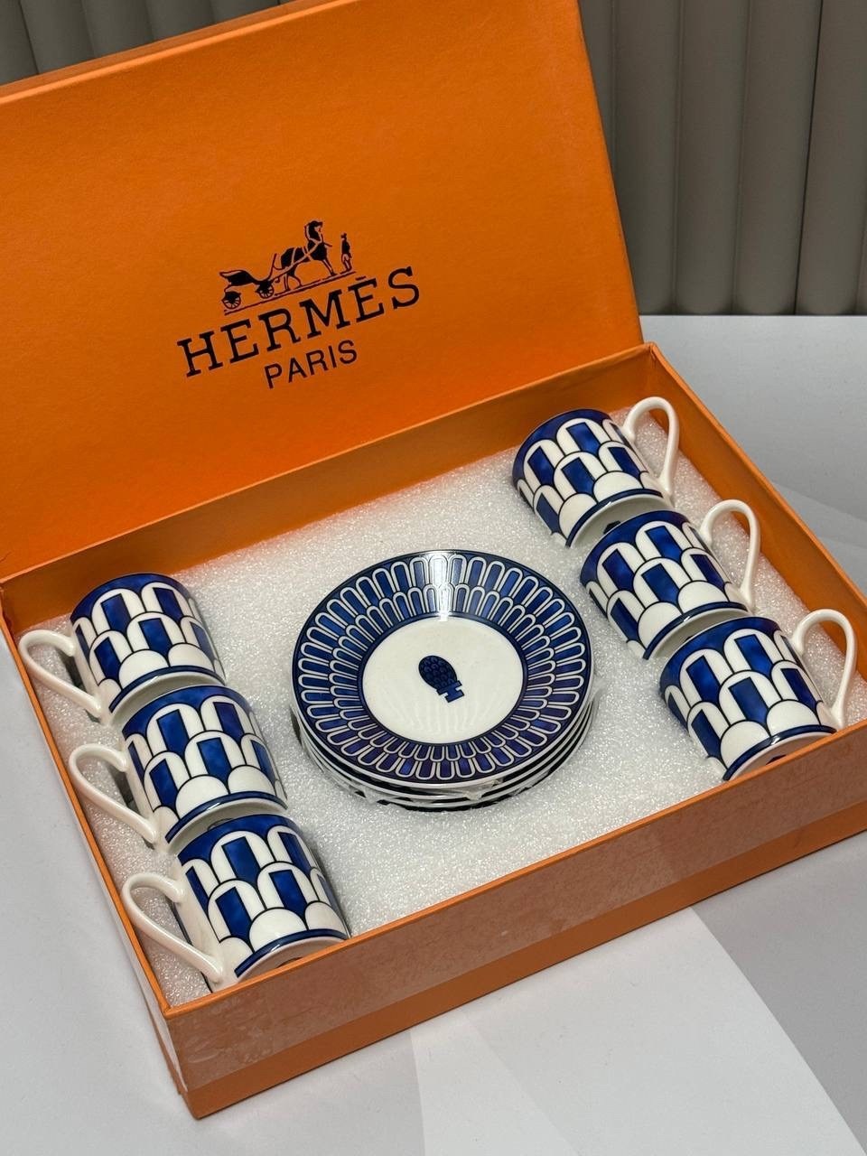 чайная пара эрмес,кофейный сервиз на 6 персон,посуда hermes,hermes набор чайный,чайные наборы
