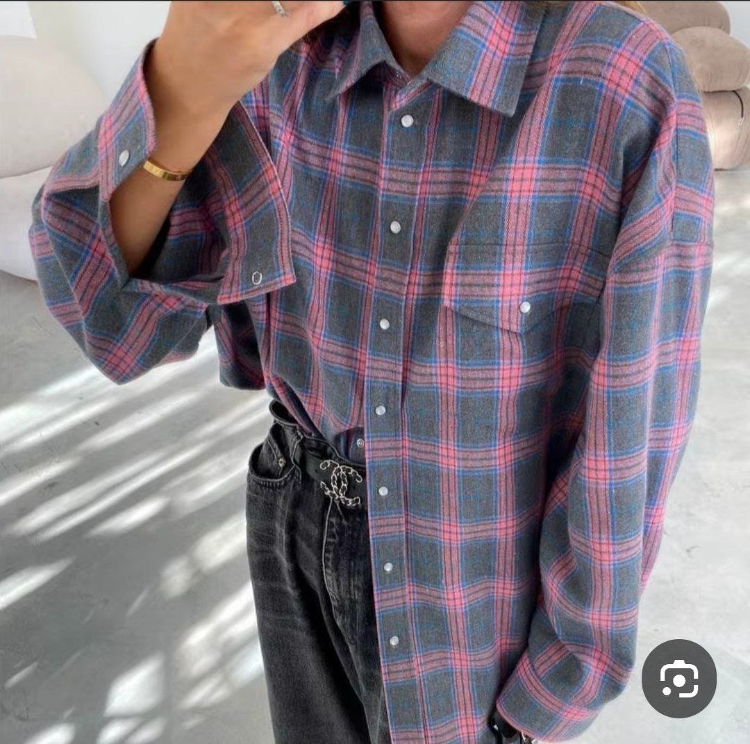 клетчатая рубашка женская,рубашка в клетку оверсайз,женская рубашка в клетку,рубашка в клетку,рубашка розовая в клетку оверсайз
