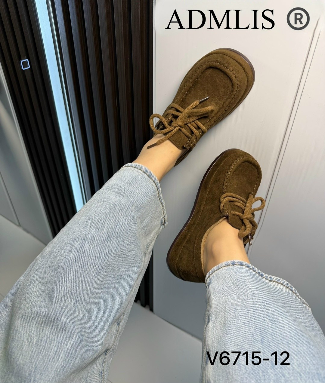 ,лоферы замшевые на шнуровке,женские полуботинки, повседневные, женская