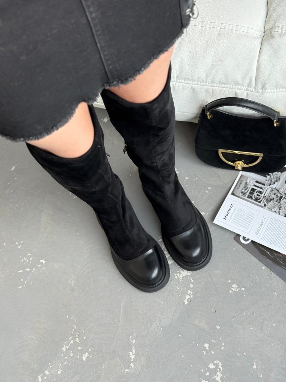 ботфорты чулки на платформе замшевые j.macabu,ботфорты женские,ботфорты демисезонные,ботфорты классические,ботфорты