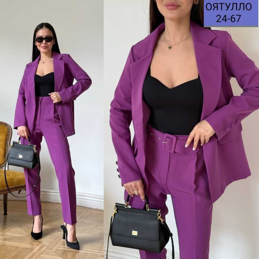 бизарро костюм брючный фуксия,костюм женский,брючный костюм continental fashion 0211-07 фиолетовый,vassa костюм брючный лавандовый,костюм женский фабрични пиджак классический с брюками