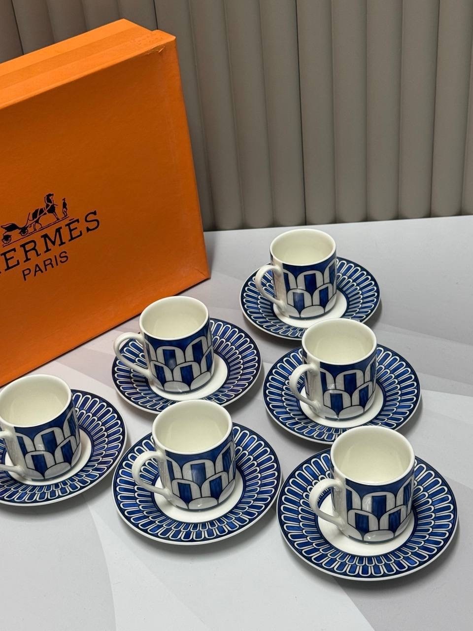 чайная пара эрмес,кофейный сервиз на 6 персон,посуда hermes,hermes набор чайный,чайные наборы