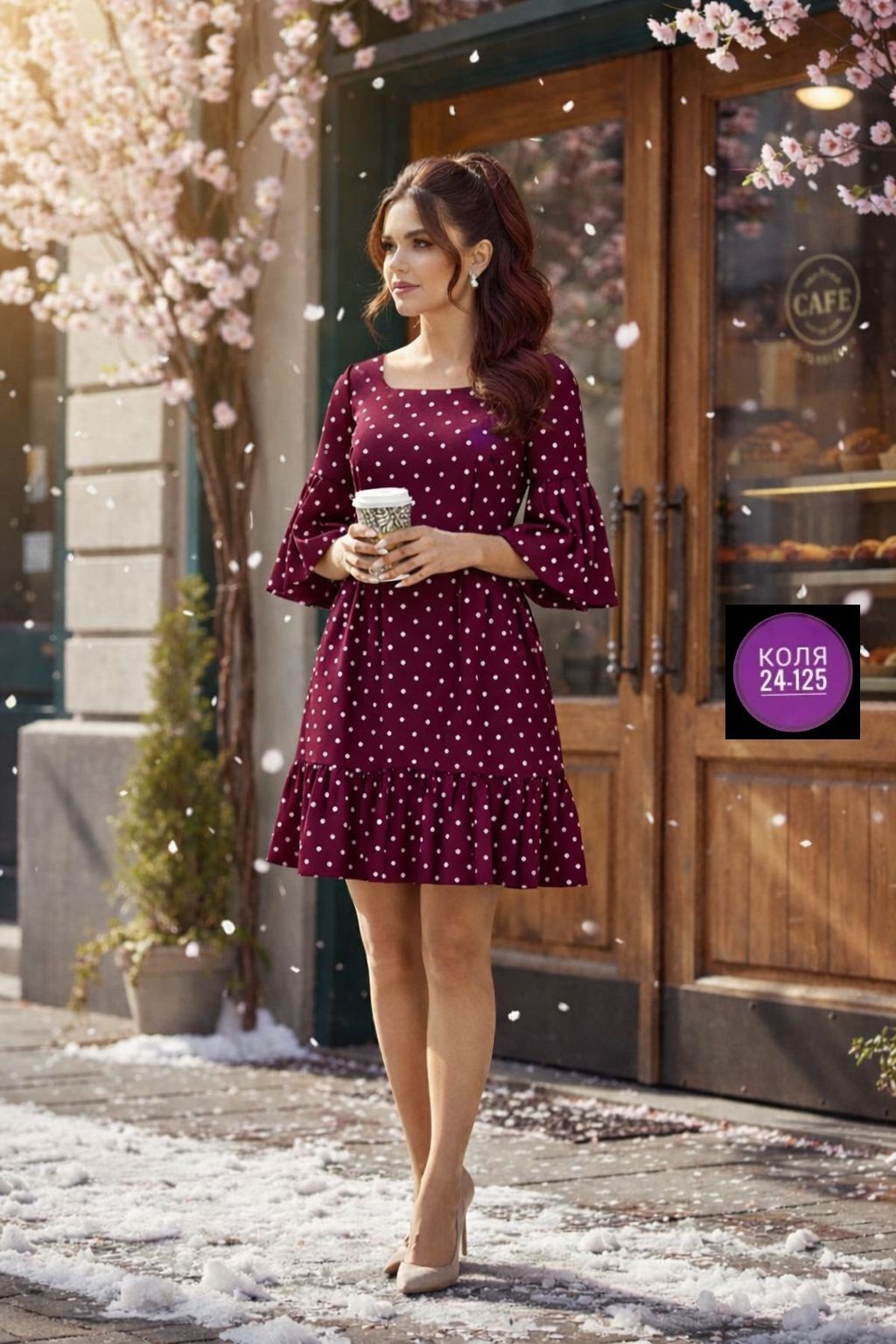 платье женское,бордовое платье,платье,платье женское в горох,трикотажное платье