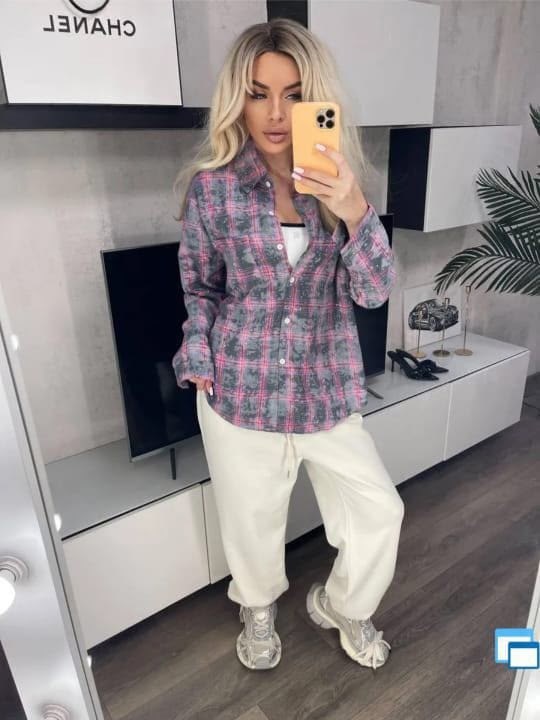 рубашка в клетку женская оверсайз,рубашка оверсайз в клетку,рубашка в клетку женская,рубашка женская,рубашка стильная