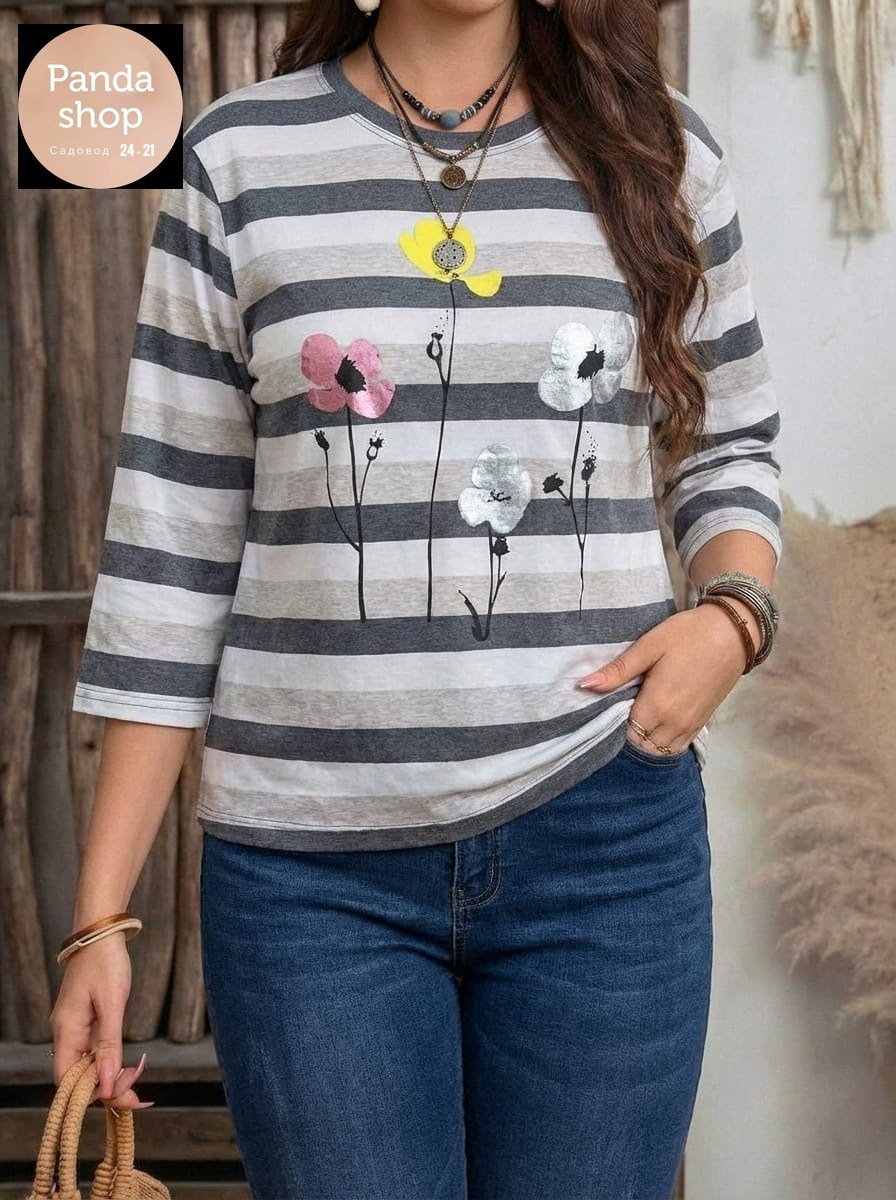 повседневная блуза,свитера больших размеров,футболка в полоску,модная одежда