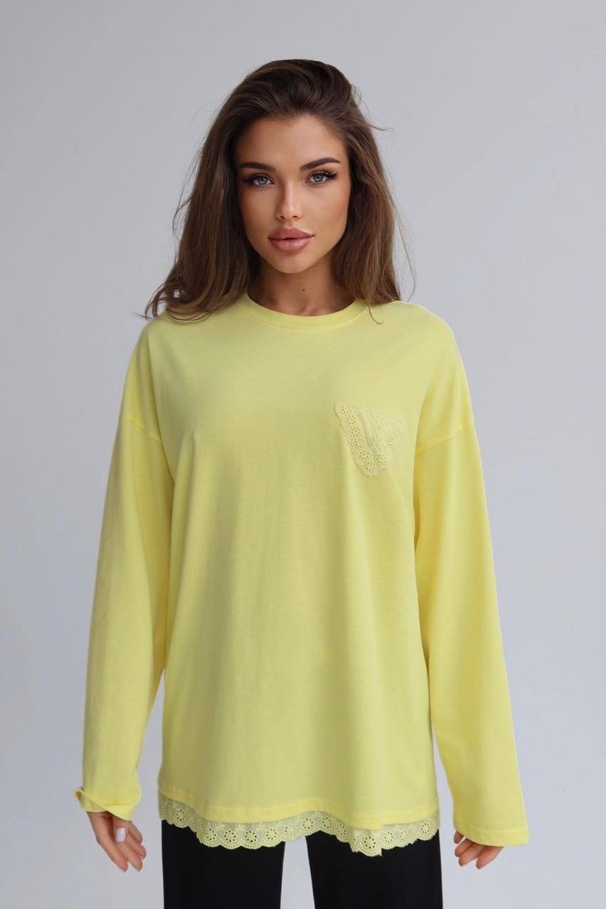 свитшот женская,желтый свитшот,трикотажный свитшот,костюм с брюками,свитшот свободного кроя