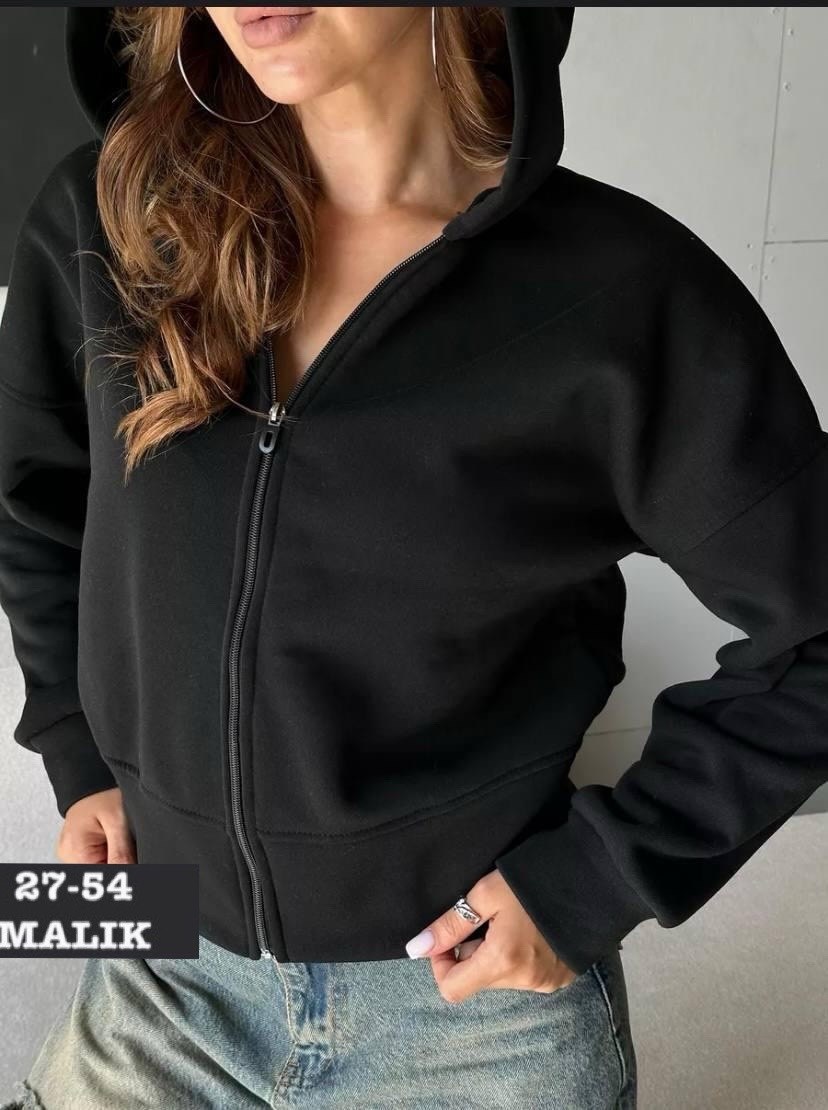 кофта на флисе,толстовка женская,толстовка укороченная зипка на молнии оверсайз,черная кофта на молнии женская оверсайз,женская толстовка из футера с начесом happyfox