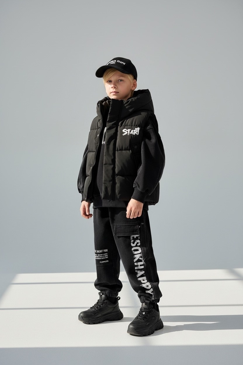 жилет детский,жилет,жилет черный,детская жилетка,жилет утепленная