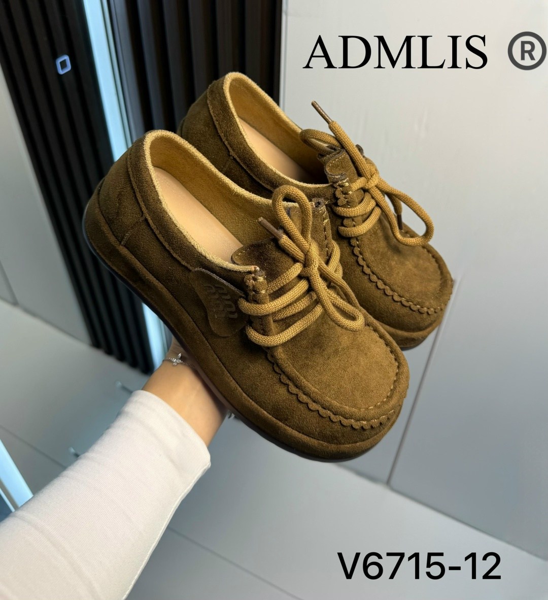 ,лоферы замшевые на шнуровке,женские полуботинки, повседневные, женская