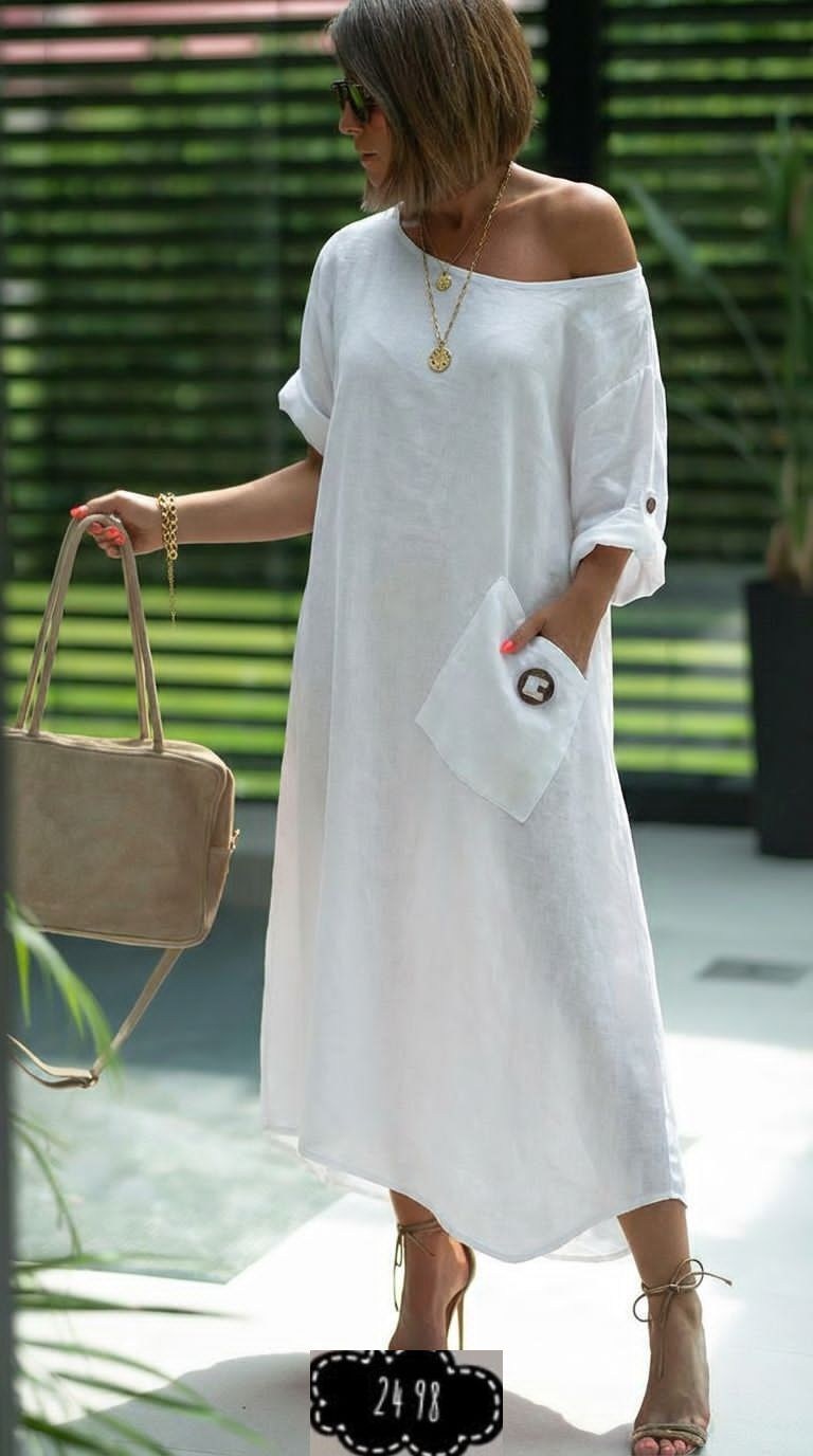 свободное платье,платье свободного кроя,модное платье,платье из льна,платье лето