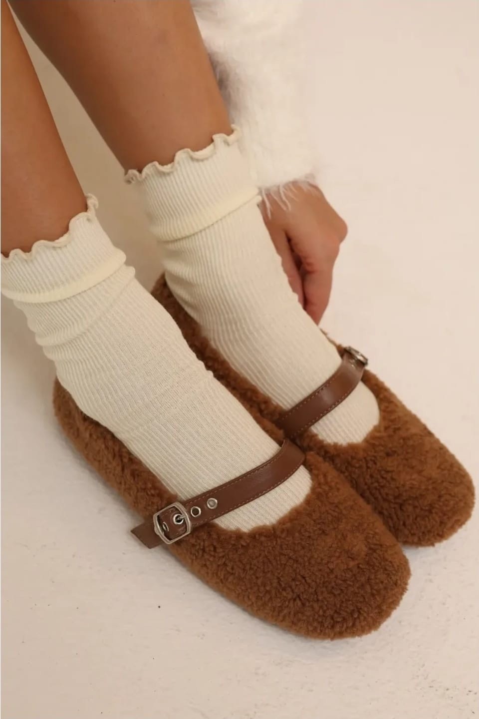 меховые балетки,,женская ,меховые туфли,меховые балетки мэри джейн