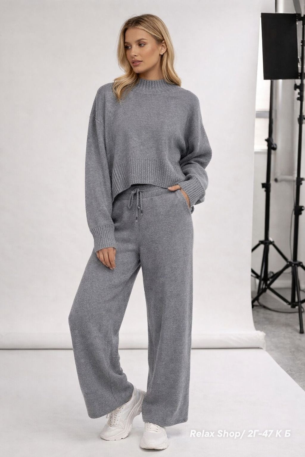 трикотажный костюм,костюм с брюками,костюм вязаный,брюки палаццо (вязаный трикотаж),трикотажный костюм с брюками