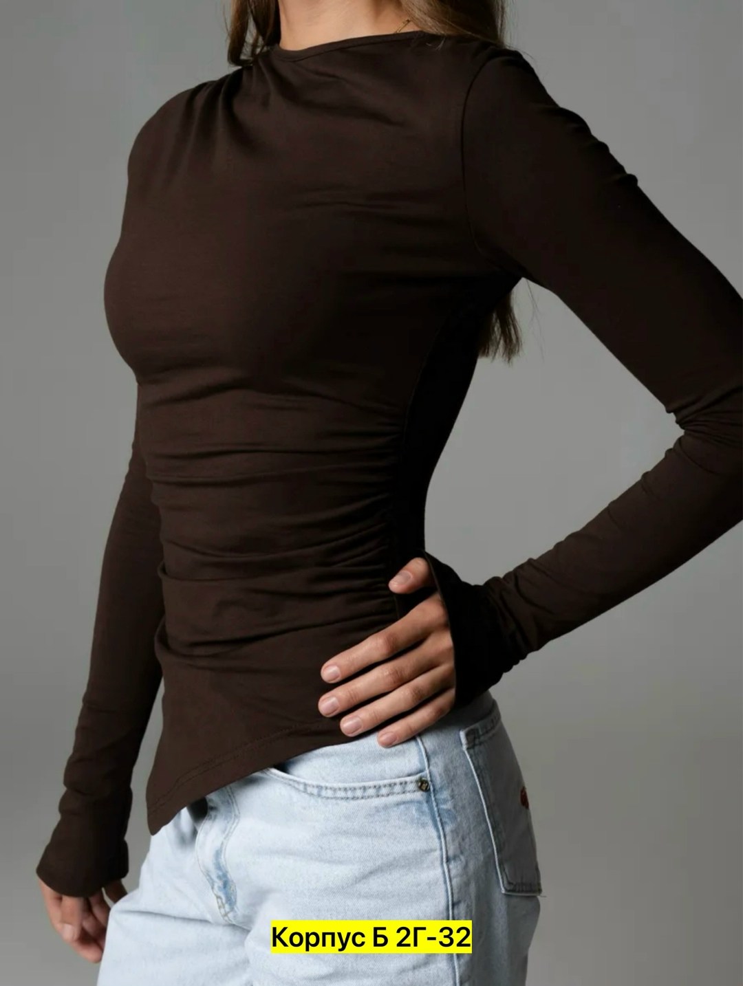 женская кофта,лонгслив женский,лонгслив коричневый облегающий в рубчик me&mummy,лонгслив,