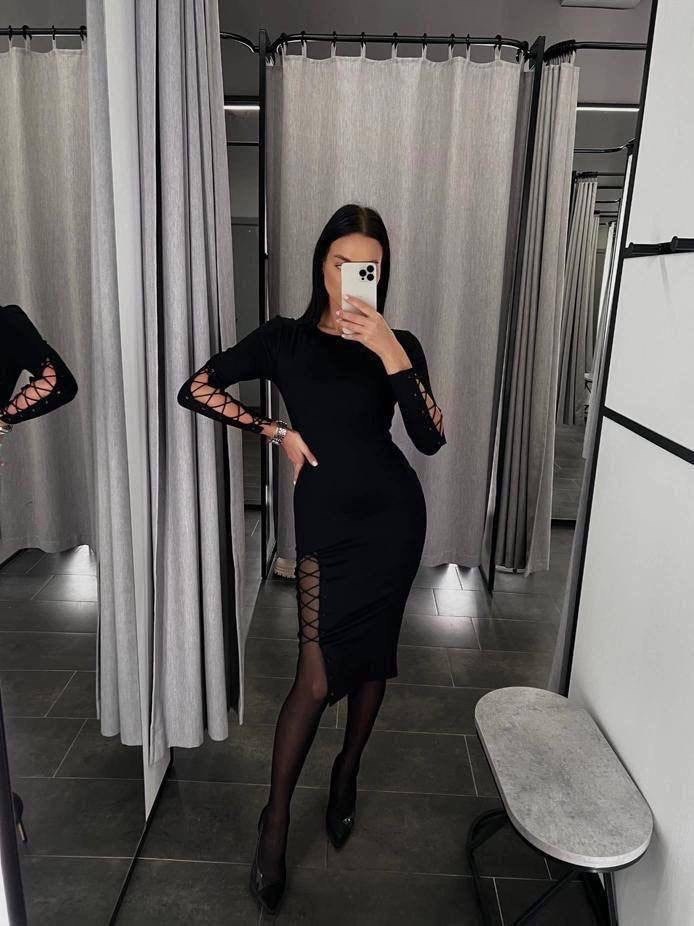 платье черное с разрезом,облегающее платье,платье черное,черное обтягивающее платье,женское облегающее платье