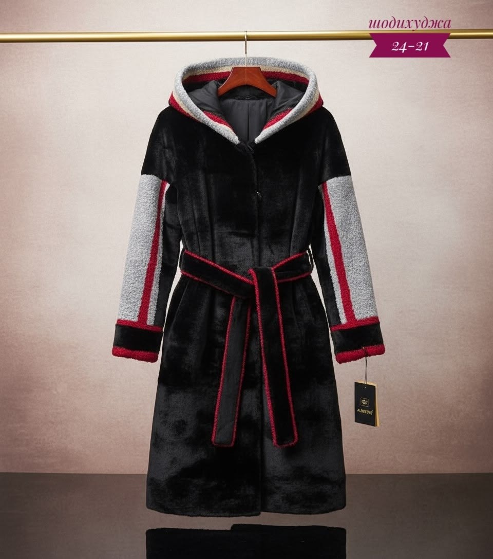 гуччи платье женское черное,стильное пальто,теплое пальто,пальто с капюшоном,комбинированное пальто