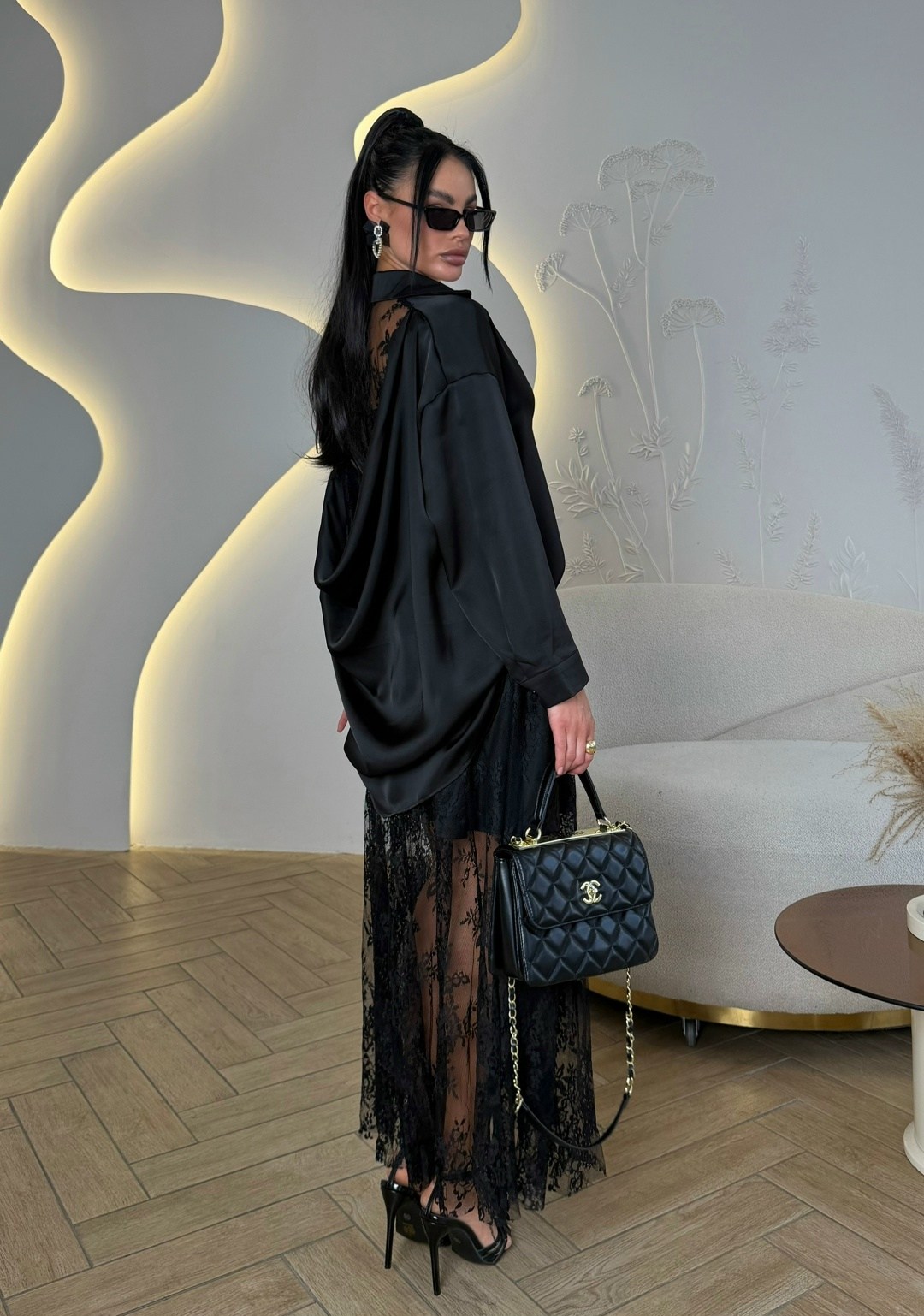 рубашка блузка,юбка кружевная,блузки,рубашка оверсайз нарядная из гипюра muraus 224810870,рубашка женская