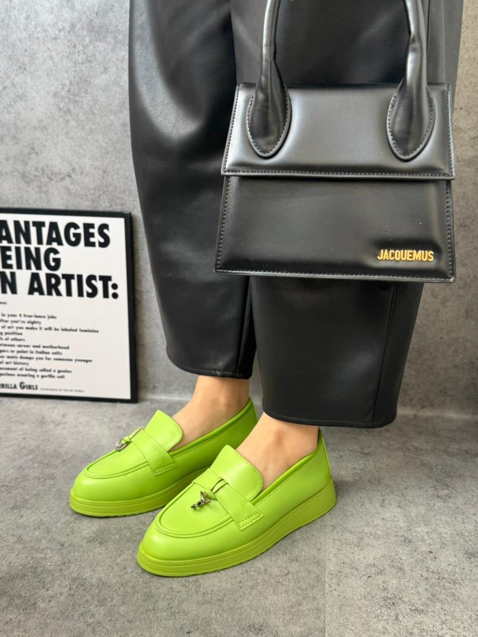 женские лоферы,,зеленые лоферы, женская,зеленые мокасины