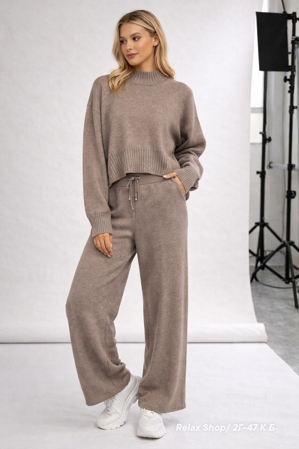 трикотажный костюм,костюм с брюками,костюм вязаный,брюки палаццо (вязаный трикотаж),трикотажный костюм с брюками