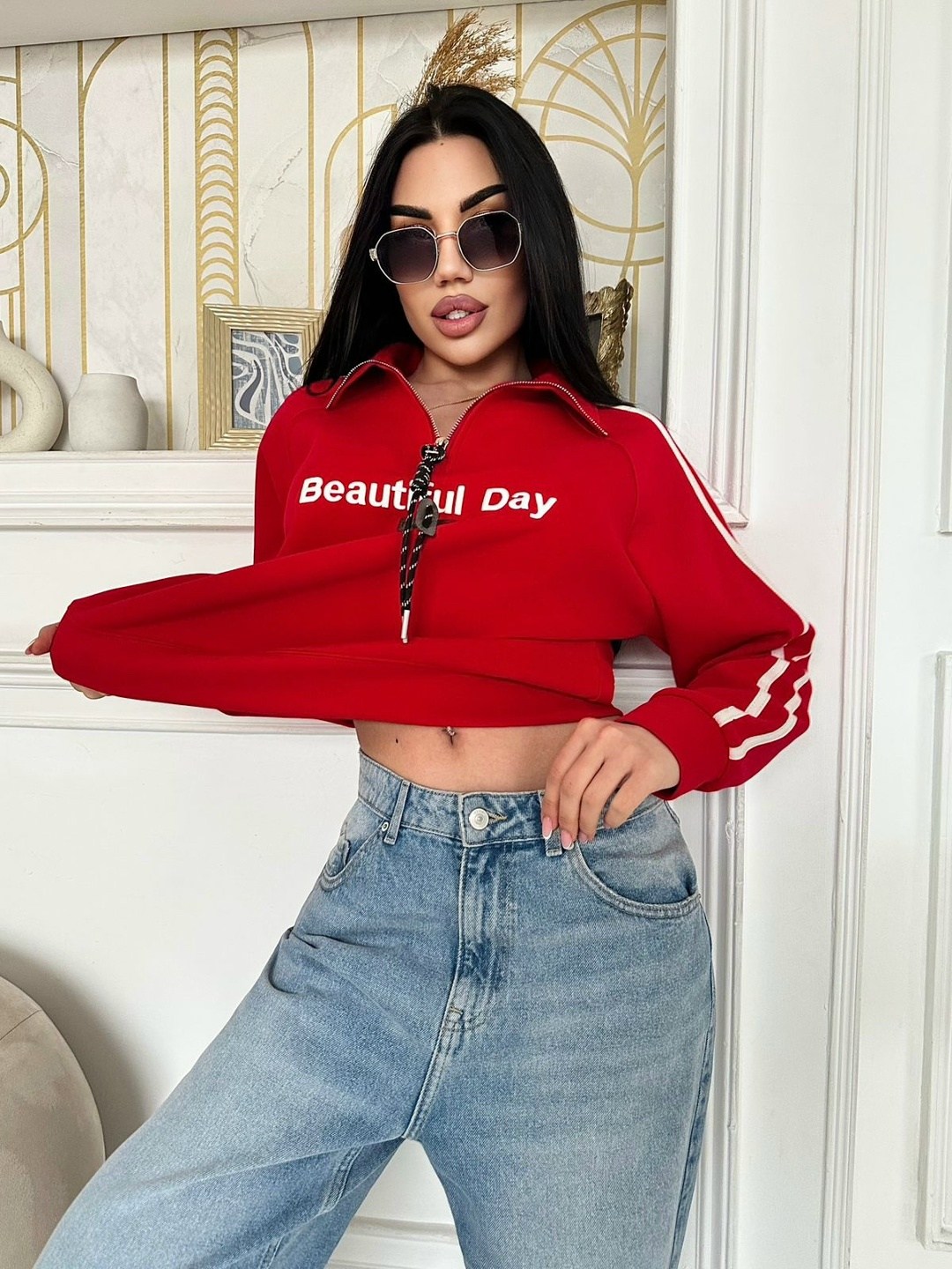 свитшот женский,женская кофта,толстовка женская,свитшот,красная толстовка диор