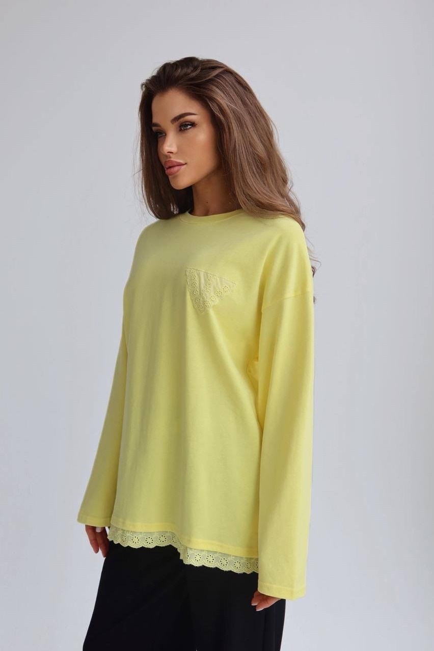 свитшот женская,желтый свитшот,трикотажный свитшот,костюм с брюками,свитшот свободного кроя