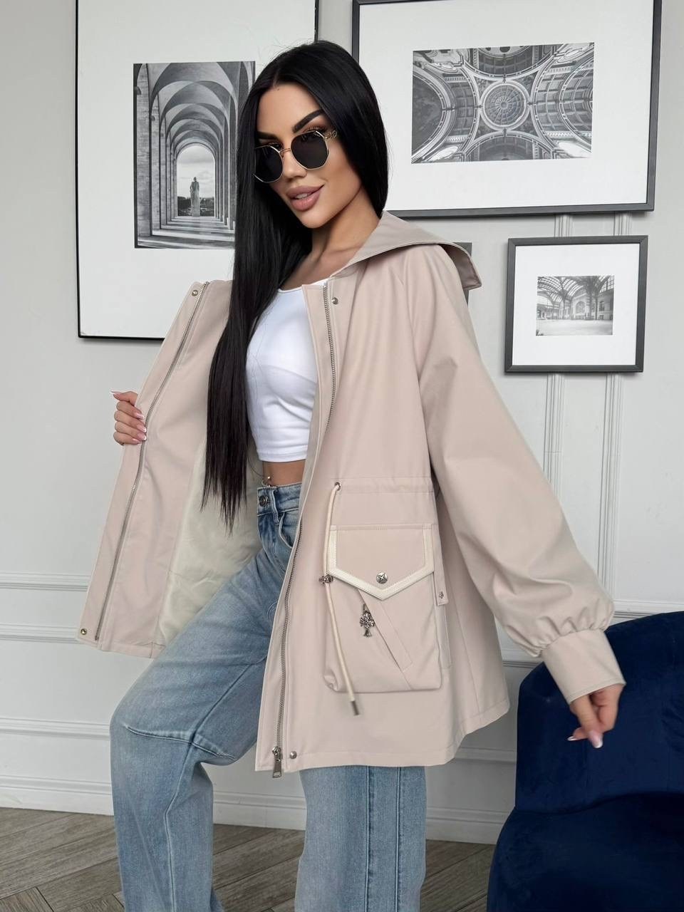 ветровка женская,ветровка,ветровка оверсайз с капюшоном,куртка,ветровка удлиненная