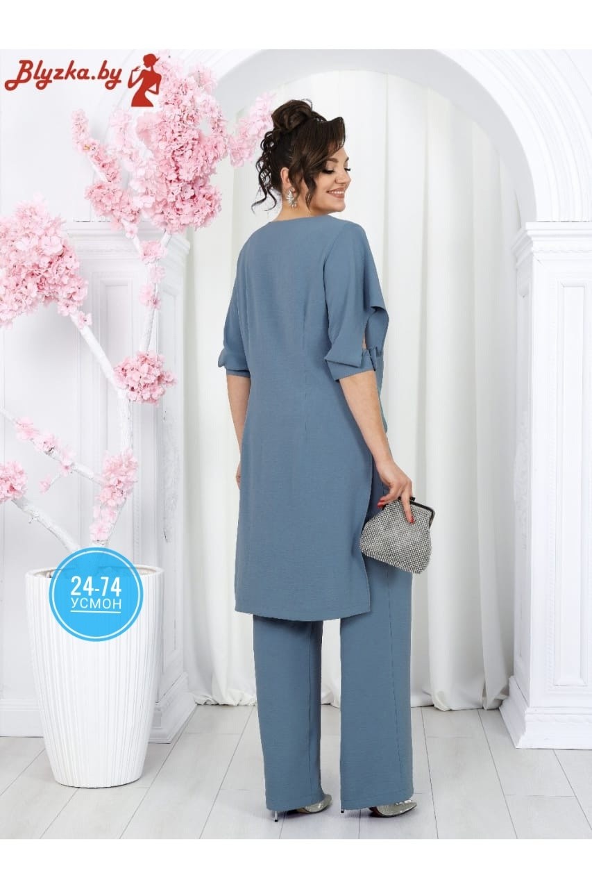 брючный костюм нинель шик 6051 синий двойка,комплект брючный ninele 6051 синий,брючный костюм нинель шик 7449 синий двойка,брючный костюм ninele арт: 6051,костюм/комплект ninele (нинель шик) 6050 сини