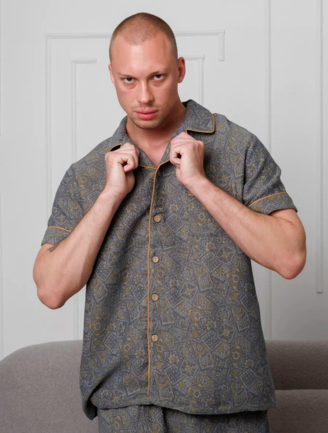 пижама мужская с брюками хлопок,мужская пижама,пижама мужская со штанами и рубашкой,пижама мужская с брюками,пижама для мужчин